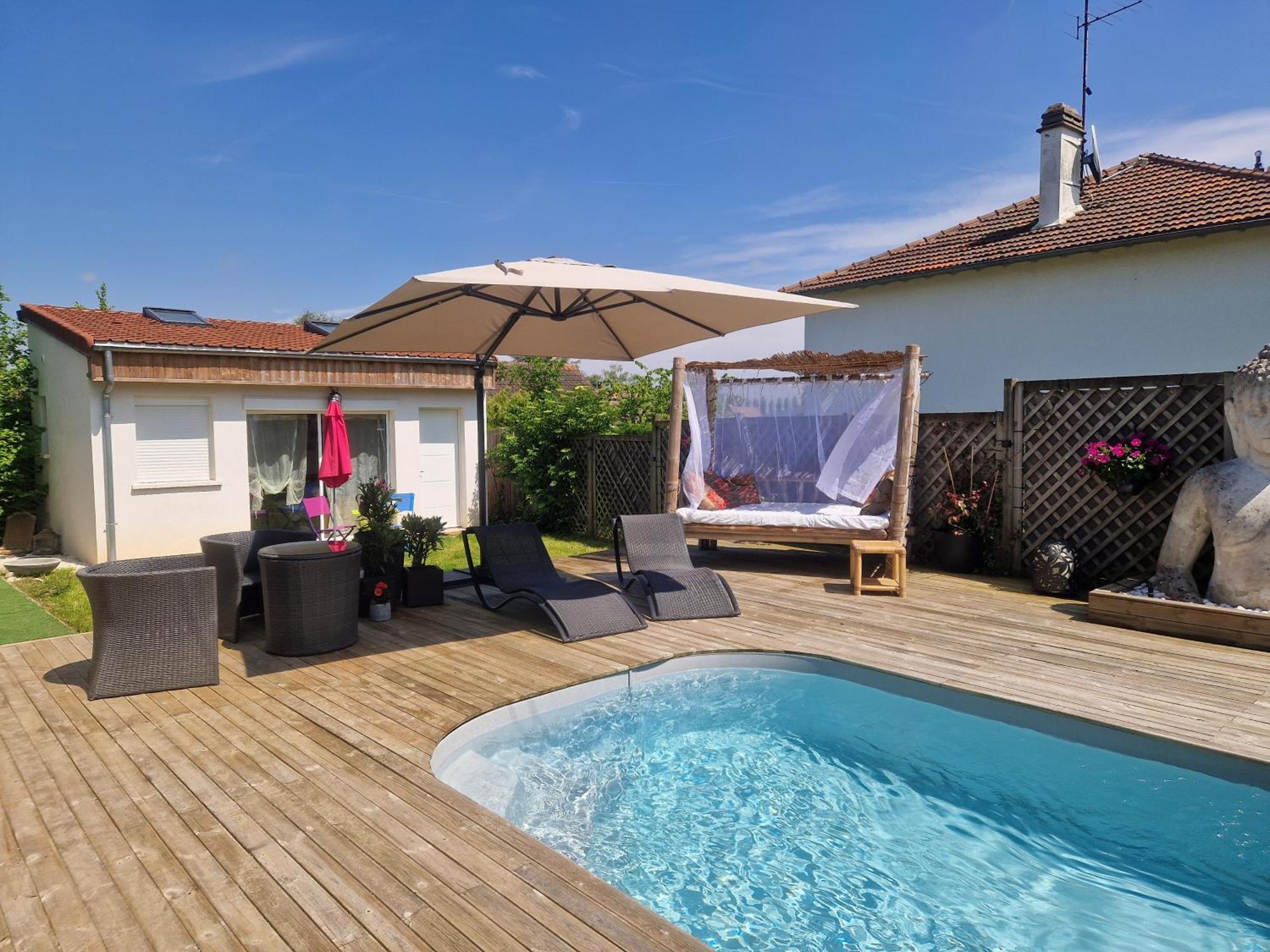 La Serenite Balinaise, Chambre Et Sdb Privee, Jardin , Piscine Et Jacuzzi En Saison, Pres De Chantilly, Parc Asterix Et Cdg Et Paris En 20' Orry-La-Ville Buitenkant foto
